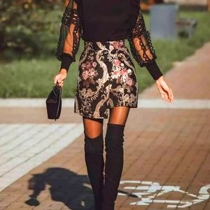 Gorgeous versace style skirt with shorts under. New with tags